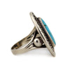 Sam Lovato (1935-1999) - Santo Domingo Turquoise and Silver Ring c.1960-70s, size 9.5 (J14759-CO-074) 1