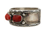 Terry Martinez (b.1961) -Navajo Coral and Silver Bracelet c.1970s, size 7.25 (J14759-CO-101) 3
