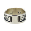 Ronald Wadsworth - Hopi Contemporary Sterling Silver Overlay Ring with Sunface Kachina Design, size 11.25 (J14771) 2