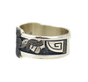 Ronald Wadsworth - Hopi Contemporary Sterling Silver Overlay Ring with Sunface Kachina Design, size 11.25 (J14771) 3