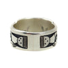 Ronald Wadsworth - Hopi Contemporary Sterling Silver Overlay Ring with Sunface Kachina Design, size 10.75 (J14774) 2