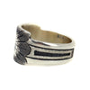 Ronald Wadsworth - Hopi Contemporary Sterling Silver Overlay Ring with Sunface Kachina Design, size 8 (J14777) 3
