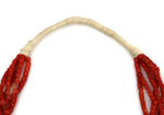 Santo Domingo (Kewa) 5-Strand Coral Beaded Necklace with Animal Fetishes and Multi-Stone Inlay Spiny Oyster Shell Pendant c. 1970-80s, 28" length, 2.75" x 2.75" pendant (J14778-037)3
