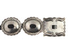 Attributed to Jonathan Platero - Navajo Silver and Leather Concho Belt c. 1950s, 29" to 34" waist (J14779) 1
