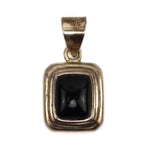 Mexican Onyx and Silver Pendant c. 1980s, 0.875" x 0.75" (J14790)