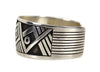 Michael Kabotie (1942-2009) - Hopi Silver Bracelet 1981, size 6.5 (J14832) 3