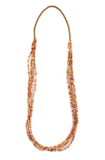 Mary C. Aguilar - Santo Domingo (Kewa) Contemporary 4-Strand Spiny Oyster Heishi Necklace, 16" length (J14860)
