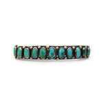 Navajo Turquoise and Silver Bracelet c.1930s, size 6.75 (J14921)