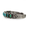 Navajo Turquoise and Silver Bracelet c.1930s, size 6.75 (J14921) 3