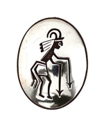Victor Coochwytewa (1922-2011) - Hopi Sterling Silver Overlay Pictorial Pin/Pendant c. 1960-70s, 2" x 1.5" (J14923-CO-012)