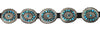 Navajo Number 8 Turquoise, Silver and Leather Concho Belt c. 1940-50s, 33" - 37" waist (J14924-041) 3