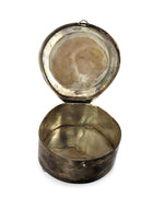 Santo Domingo (Kewa) Spiny Oyster Shell with Multi-Stone Inlay and Silver Lidded Box c. 1940-50s, 3.25" x 4.5" x 4.125" (J14924-043) 3