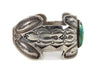 William Goodluck - Navajo Turquoise and Silver Bracelet with Stamped Design c. 1929-30, size 6.5 (J14925) 1