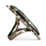 Jerry Roan - Navajo Turquoise and Silver Ring c. 1980s, size 9.25 (J14937) 1