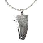 Roy Talahaftewa - Hopi Contemporary Multi-Stone and Sterling Silver Tufacast Lone Arrow Design Necklace, 20" length, 3.5" x 1.75" pendant (J14998) 4