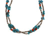 Navajo 2-Strand Turquoise Nugget, Coral, and Pinshell Heishi Necklace c. 1960s, 30" length (J15076-CO-021) 1