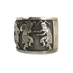 Gary Yoyokie (b. 1953) - Hopi Silver Overlay Bracelet with Kachina Pictorials c. 1991, size 6.375 - Includes Honorable Mention Ribbon (J15148) 4