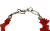 Navajo Coral Branch, Turquoise and Silver Necklace c. 1960s, 25" length (J15183-015)
 2