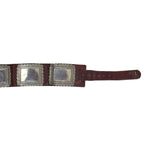 Navajo Silver and Leather Concho Belt c. 1940-50s (J15225-CO-011) 4