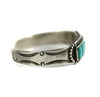 Attributed to Fred Peshlakai - Navajo Turquoise and Silver Bracelet with Stamped Design c. 1930-40s, size 6.75 (J15235)3
