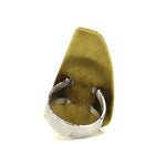 Charlie Bird - Santo Domingo (Kewa) - Multi-Stone Inlay, Gold, and Silver Ring c. 1990-2000s, size 8.75 (J15240-CO-020)
 1