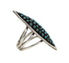 Zuni Turquoise Petit Point and Silver Ring c. 1950s, size 10 (J15358-CO-028) 1