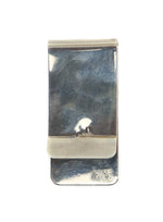 
John and Mary Aguilar - Santo Domingo (Kewa) Contemporary Porcelain Jasper and Sterling Silver Money Clip, 2" x 1" (J15430-022) 1