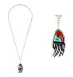 Preston Monongye (1927-1987) - Hopi Multi-Stone and Sterling Silver Necklace c. 1960s, 22" length (J15522-CO-004)
