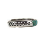 Zuni Turquoise and Silver Channel Inlay Bracelet c. 1960s, size 6 (J15552-CO-046) 1