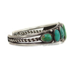 
Navajo Turquoise and Silver Bracelet c. 1920s, size 6.75 (J15600) 1