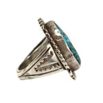 Navajo - Turquoise and Silver Ring c. 1930-40s, size 9.25 (J15833) 1