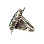 Navajo - Turquoise and Silver Ring c. 1930-40s, size 9.25 (J15833) 3