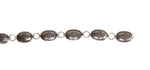 Navajo Silver Link Concho Belt with Stamped Design c. 1940-50s, 36" length (J15875-015)