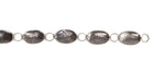 Navajo Silver Link Concho Belt with Stamped Design c. 1940-50s, 36" length (J15875-015)