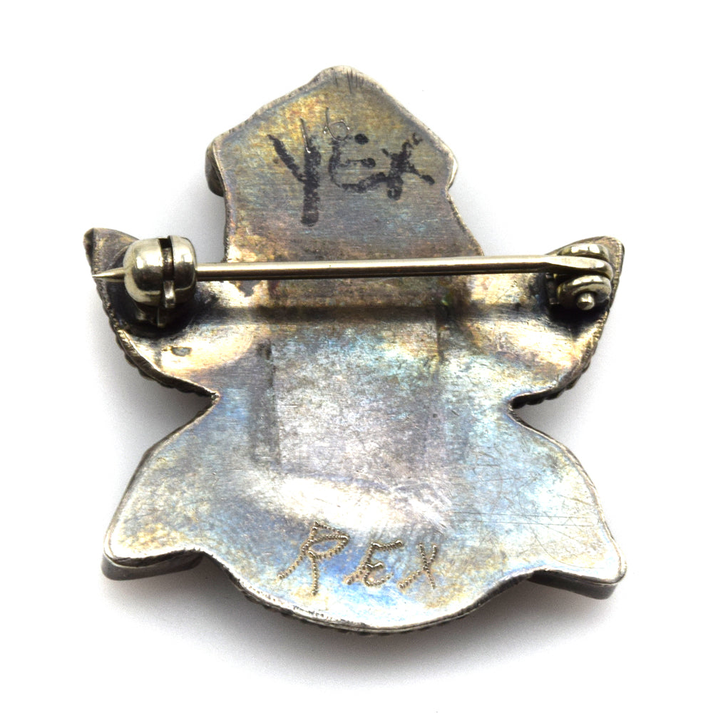 Zuni Knifewing Pin, c. 1950, 1.25" x 1.125" 1