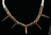 Pueblo Turquoise, Heishi, and Stone Necklace. c. 1960s, 17" (J3584B)