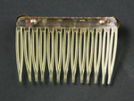 Navajo Silver and Plastic Hair Comb, c. 1940s, 1.75" x 2.75" (J4051)