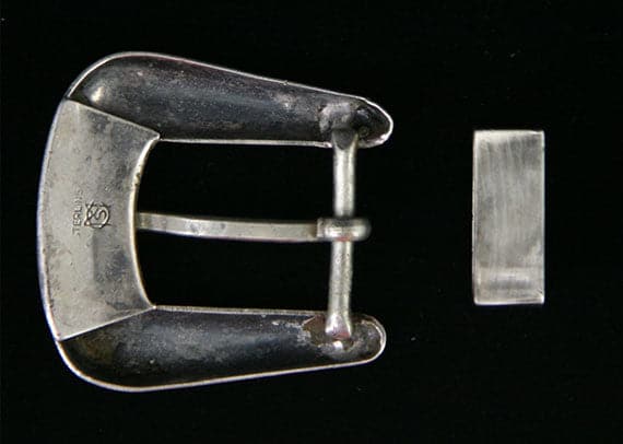 Mexican Two-Piece Silver Ranger Belt Buckle Set, c. 1940s,  (J4688)