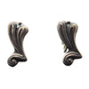 Mexican Sterling Silver Screwback Earrings c. 1940s, 1.25" x 0.625" (J4751)
