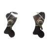 Mexican Sterling Silver Screwback Earrings c. 1940s, 1.25" x 0.625" (J4751) 1
