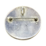 Zuni Melon Shell Channel Inlay and Silver Pendant/Pin c. 1950s, 2" diameter (J7825)