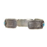 Navajo Turquoise and Silver Watch Band c. 1950s, size 6 (J8217)