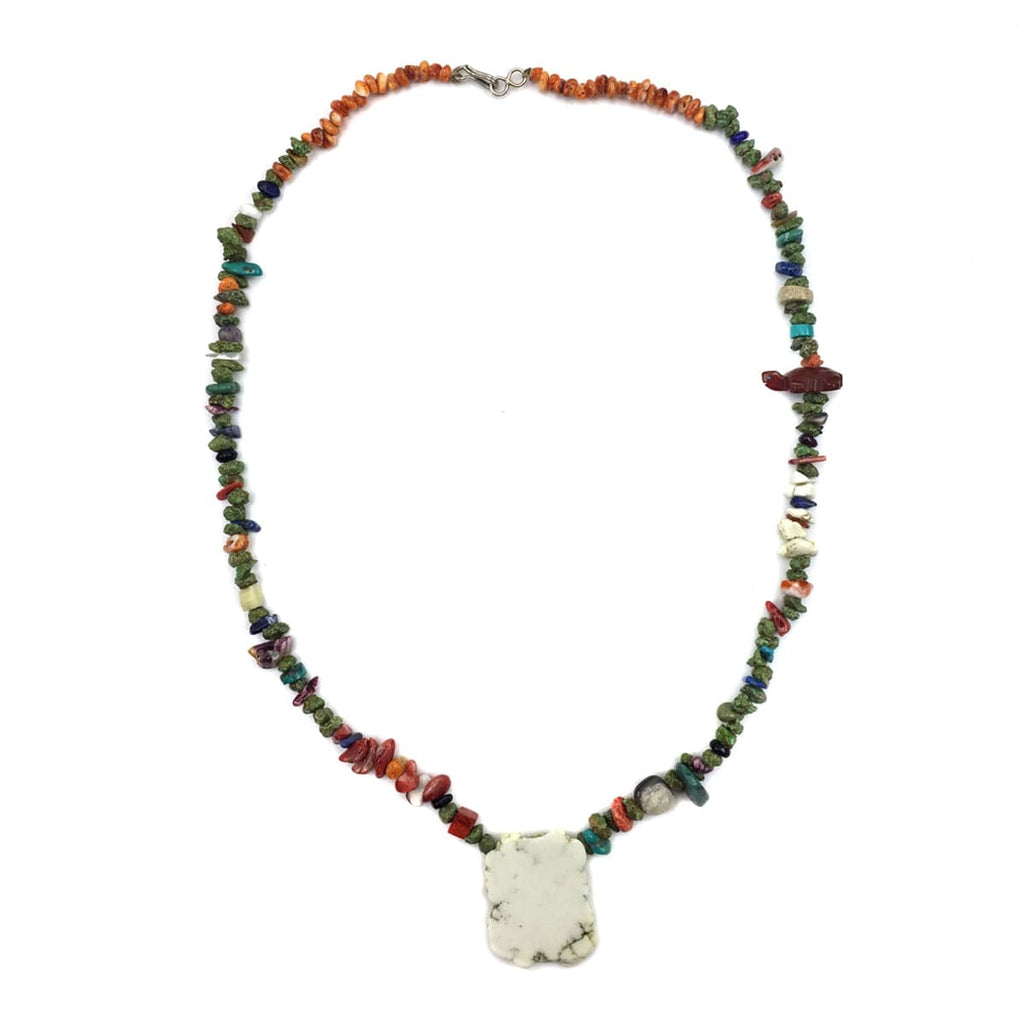 Ava Marie Coriz "Cool-Ca-Ya" (1948-2011) - Santo Domingo (Kewa) Contemporary Multi-Stone Treasure Necklace, 23.75" length (J90106-038-011)
