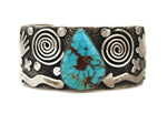 Alex Sanchez - Navajo Turquoise and Sterling Silver Bracelet, Contemporary, Size 6.75 (J90106-0711-020)