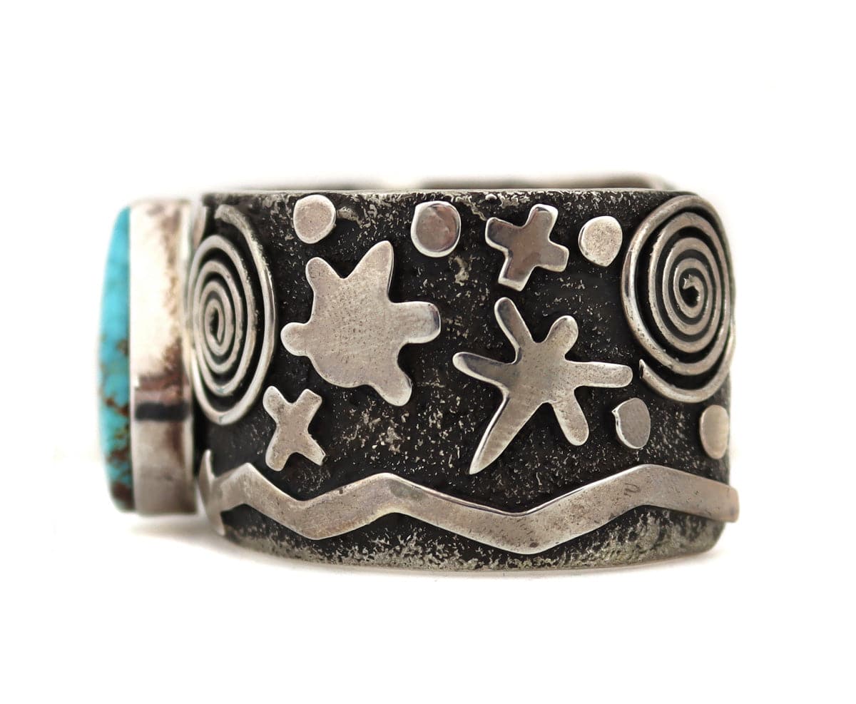 Alex Sanchez - Navajo Turquoise and Sterling Silver Bracelet, Contemporary, Size 6.75 (J90106-0711-020) 3