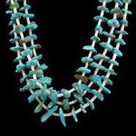Ava Marie Coriz "Cool-Ca-Ya" (1948-2011) - Santo Domingo Three Strand Turquoise and Heishi Necklace, 26"