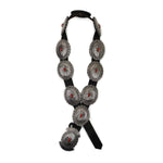 Orville White - Coral, Silver and Leather Concho Belt c. 1980s, 33" waist (J90193-0122-001)