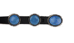 Lonnie Willie - Sodalite, Silver and Leather Concho Belt c. 1980s, 32" waist (J90193-0122-006) 1