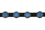 Lonnie Willie - Sodalite, Silver and Leather Concho Belt c. 1980s, 32" waist (J90193-0122-006) 2