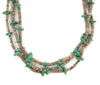 Navajo 3-Strand Turquoise Nugget and Heishi Necklace c. 1950s, 29" length (J90235C-0822-002)1
